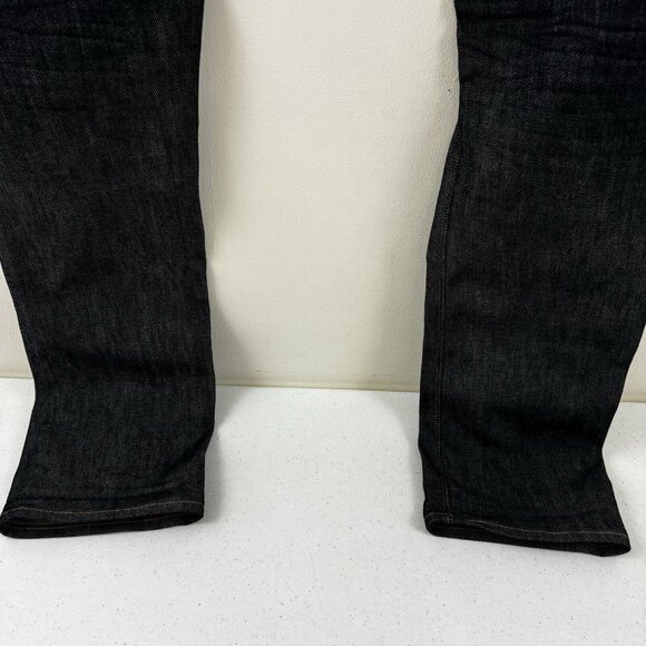 Shockoe Atelier Slim Candiani Stretch Button Fly Dark Jeans 33 Batch 934 3 Of 12 - Picture 8 of 16